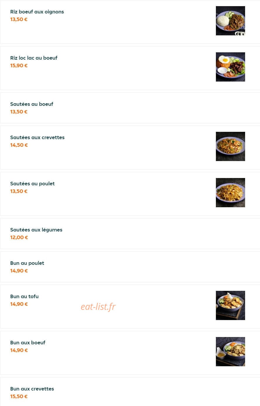 Asian Gourmet — carte page 4