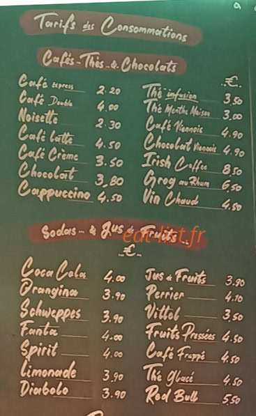 Au Bon Vivant — carte page 5