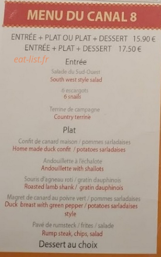 Au canal 8 — carte page 7