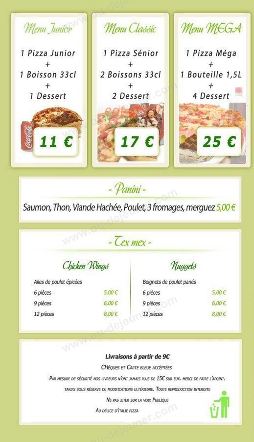 Au Délice — carte page 2