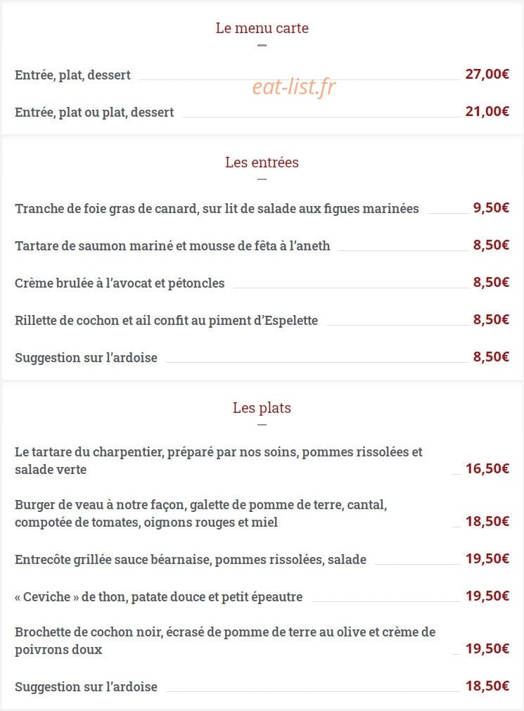 Aux Arts et Sciences Réunis — carte page 1