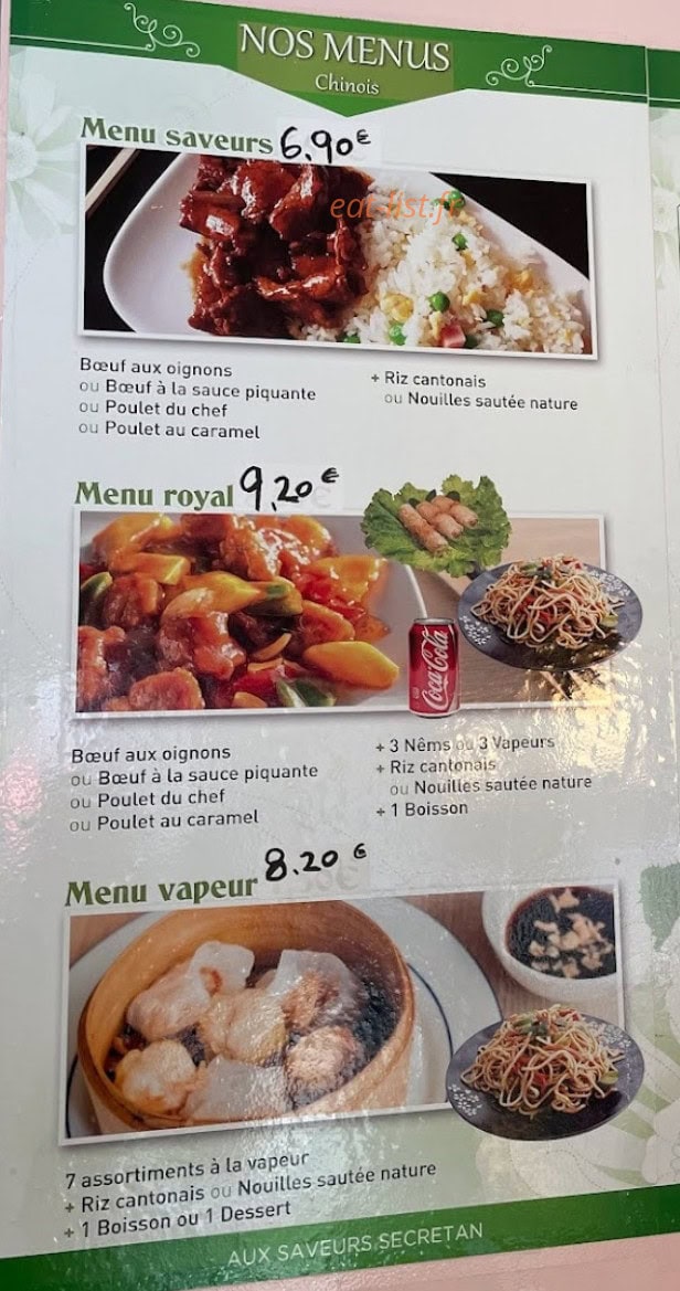 Aux Saveurs Secrétan — carte page 3