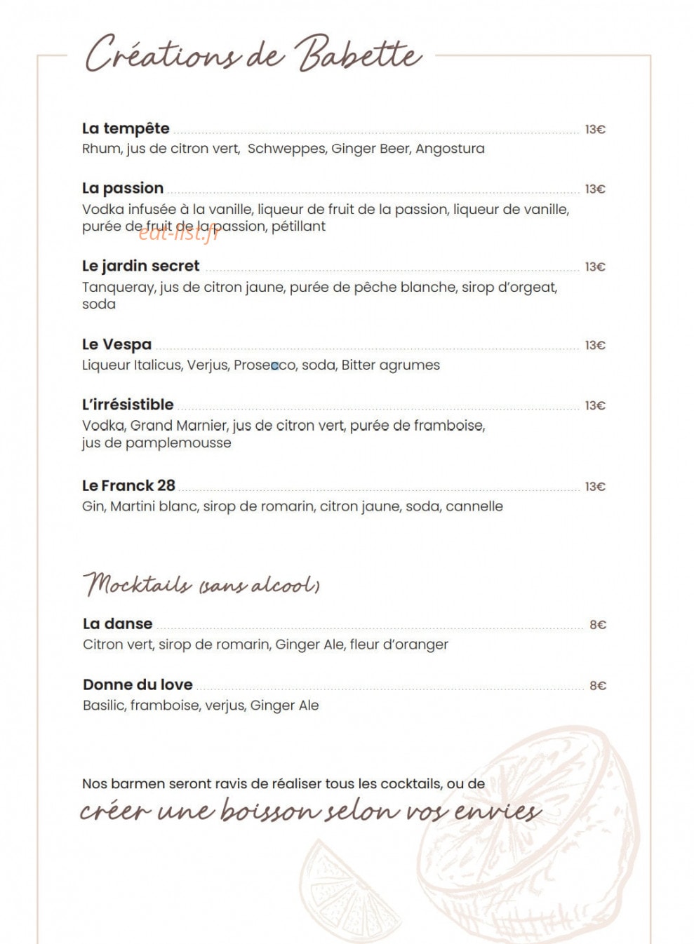 Babette — carte page 14
