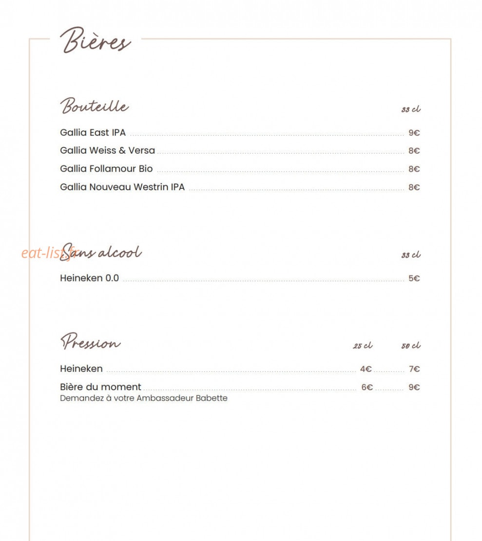 Babette — carte page 17