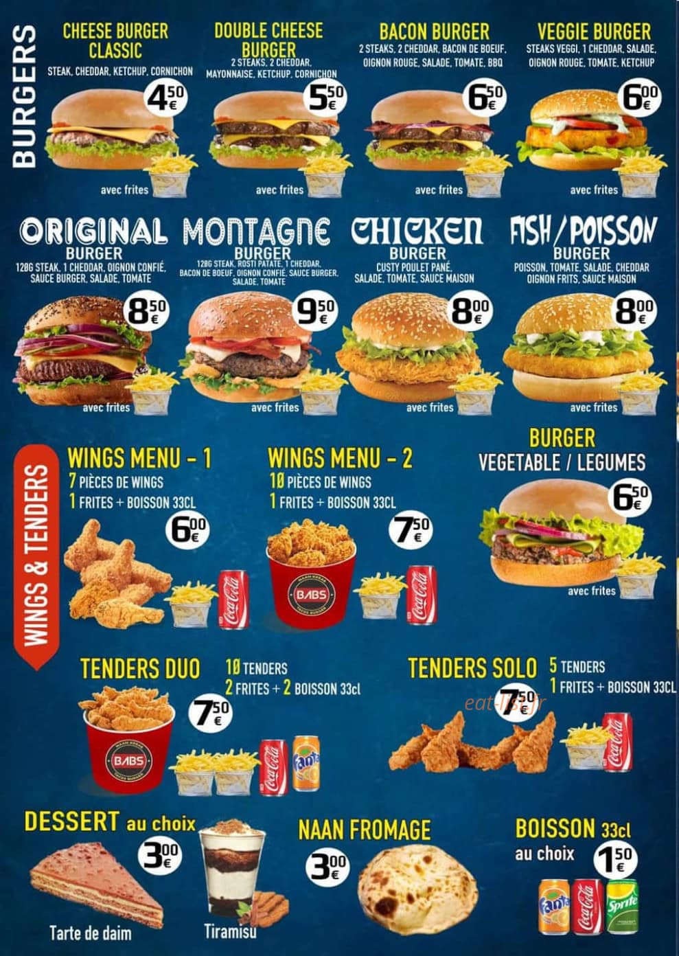 Babs kebab — carte page 2