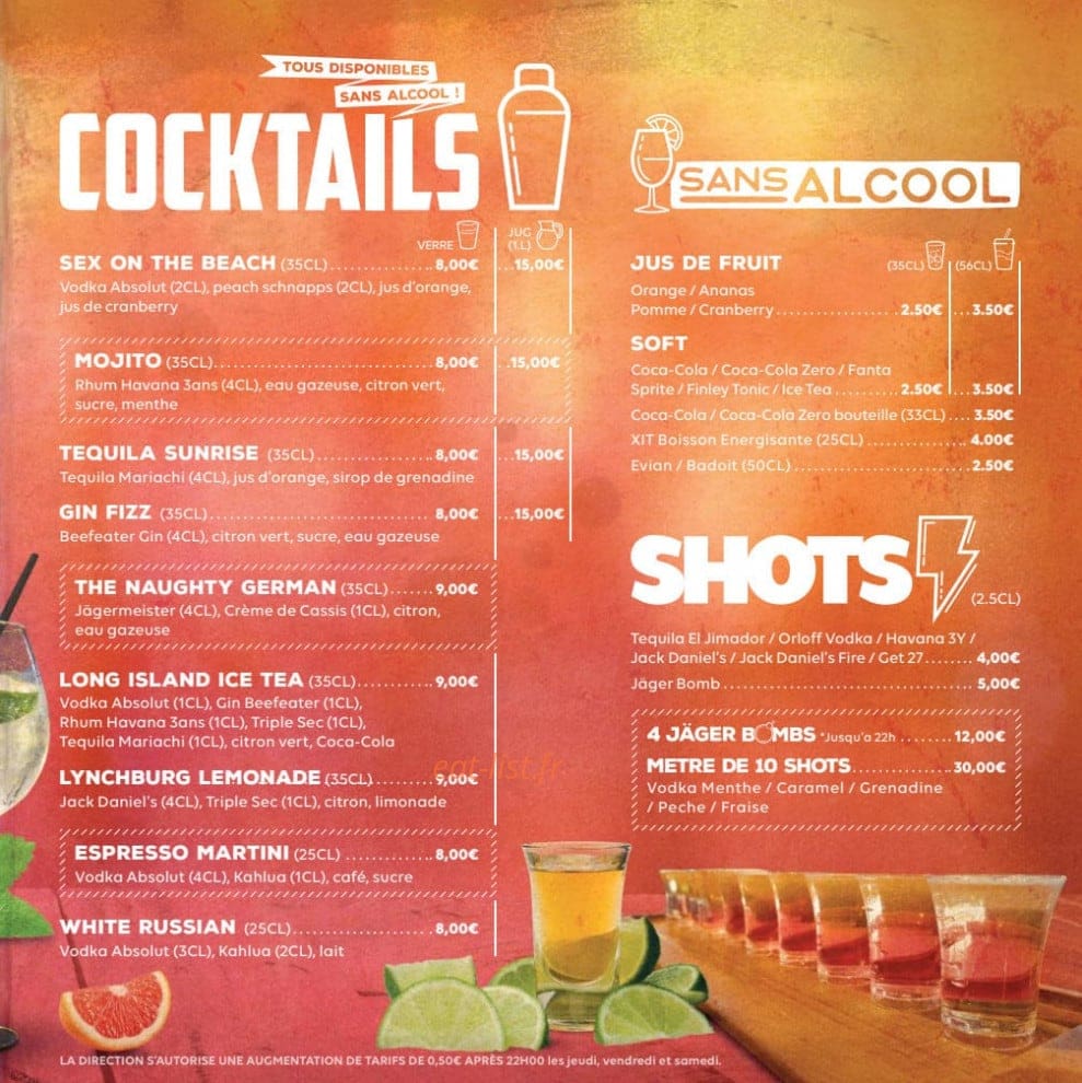 Belushi's — carte page 7
