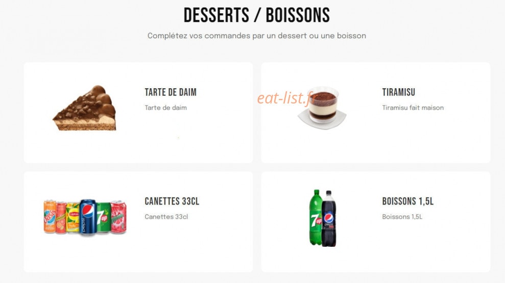 Big Food — carte page 9