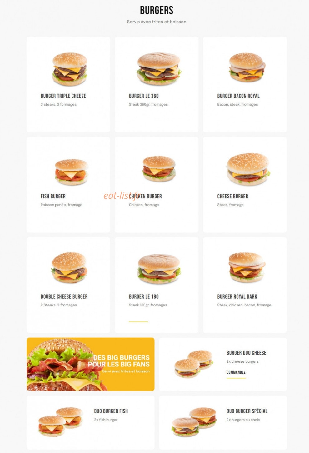 Big Food — carte page 4