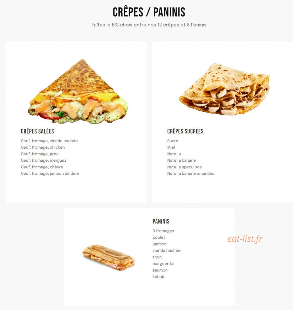 Big Food — carte page 7