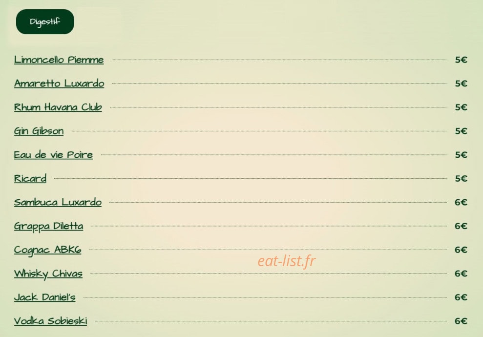 Bistro Gusto — carte page 14