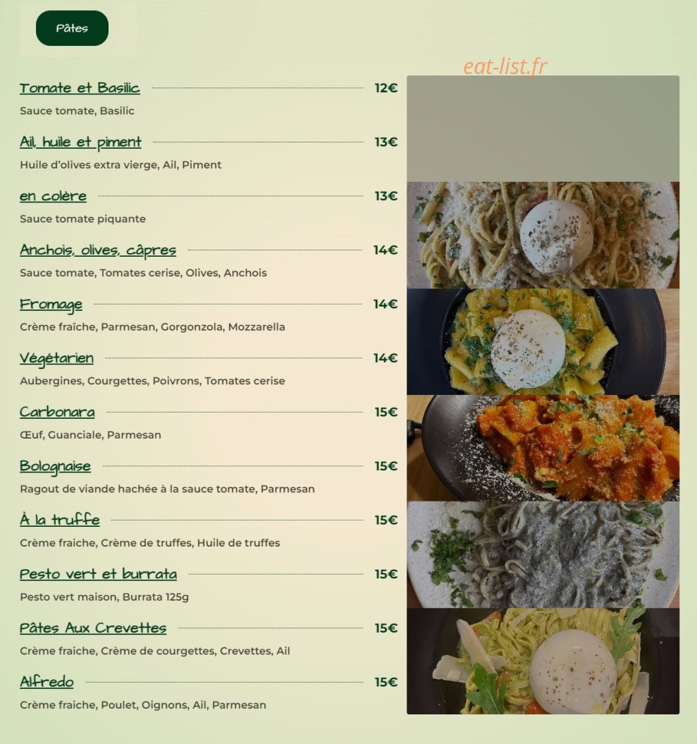 Bistro Gusto — carte page 3