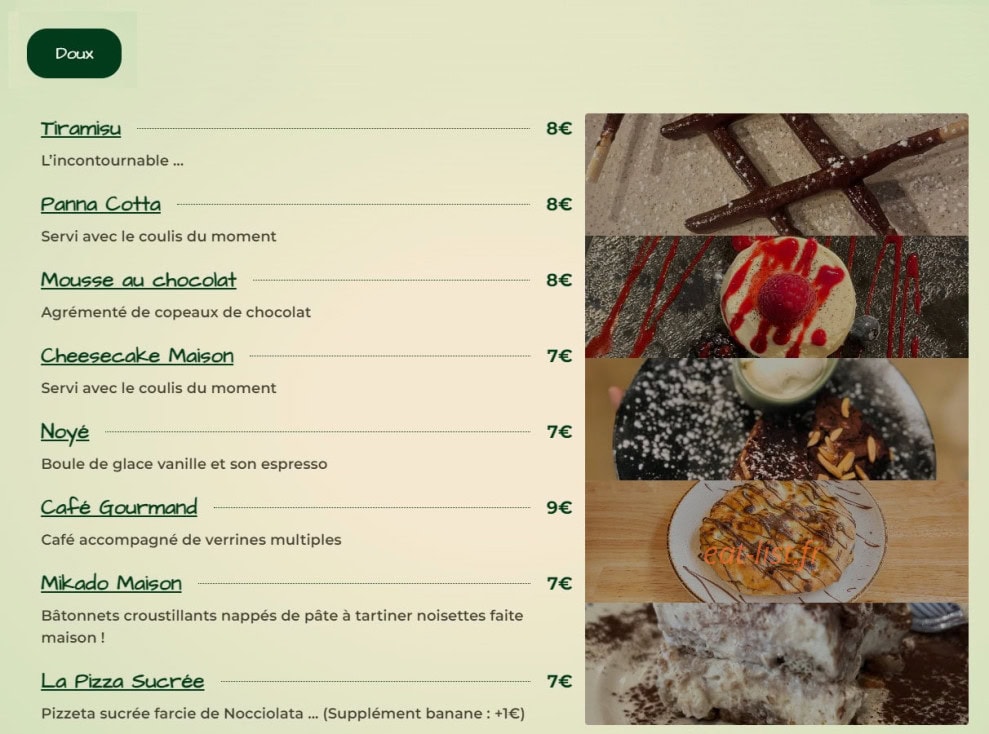 Bistro Gusto — carte page 9