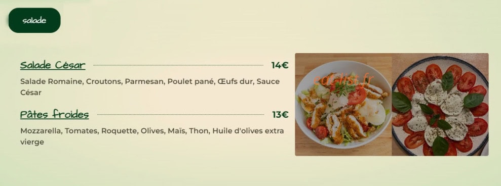 Bistro Gusto — carte page 2
