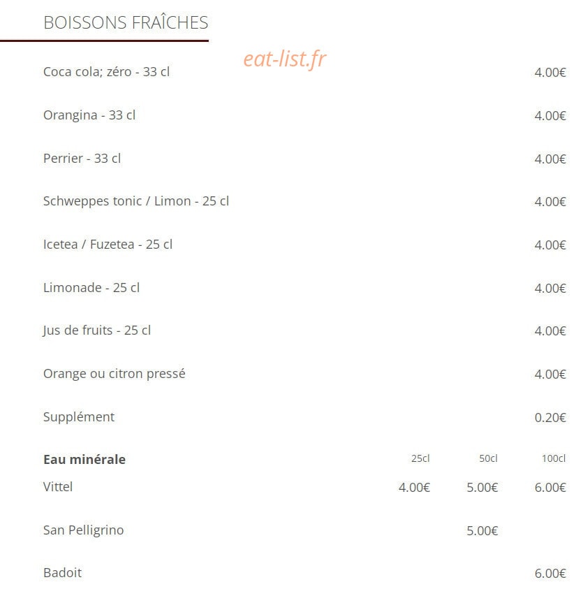 Bistrot Lumière — carte page 6