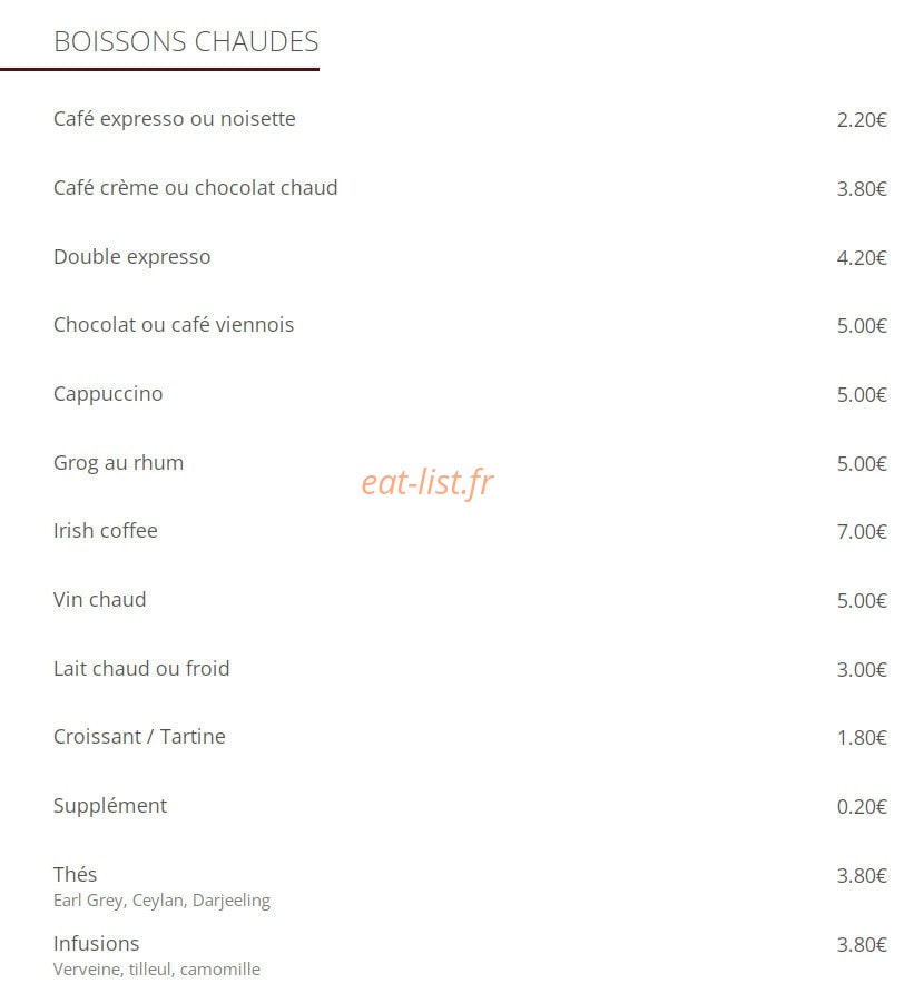Bistrot Lumière — carte page 10