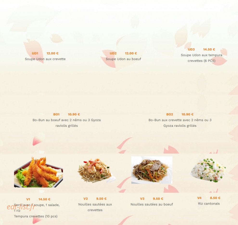 Bo sushi — carte page 13