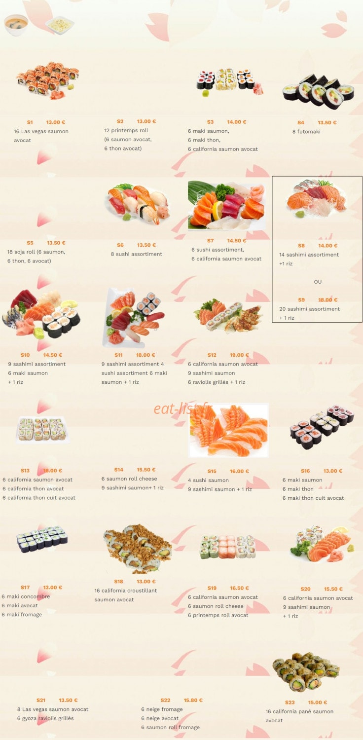 Bo sushi — carte page 9