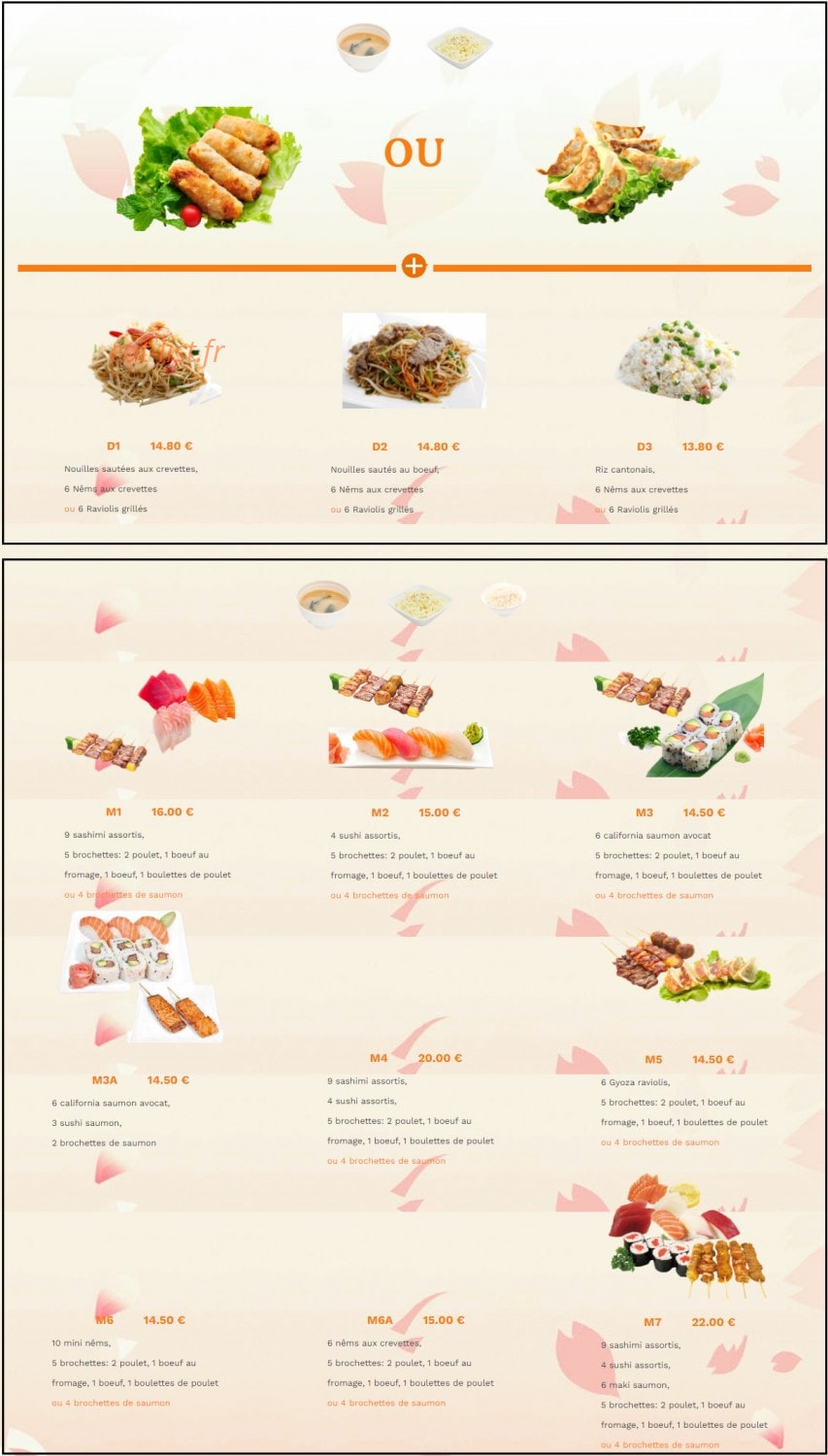 Bo sushi — carte page 10