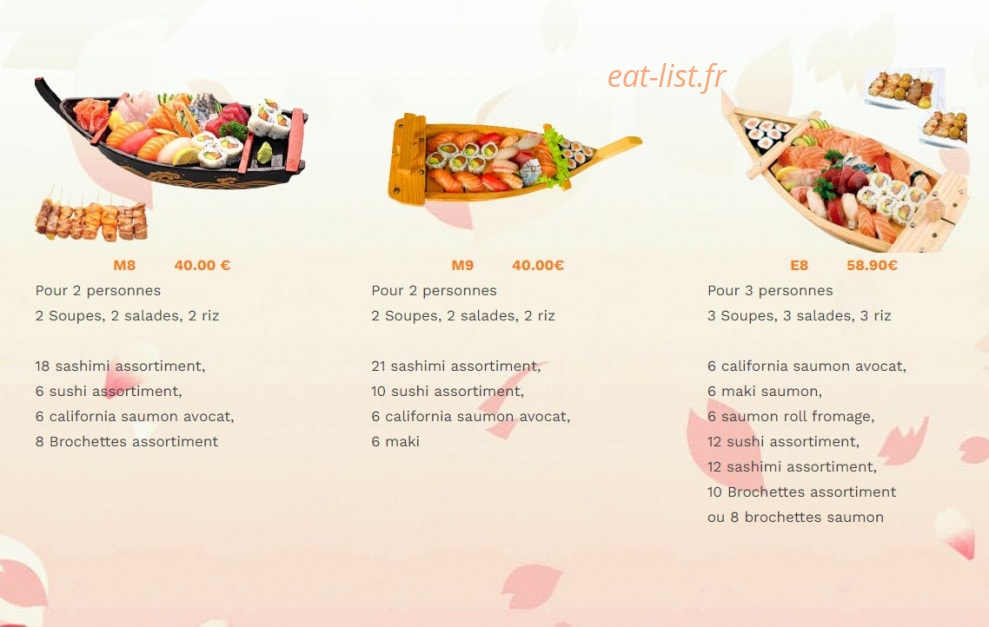 Bo sushi — carte page 11