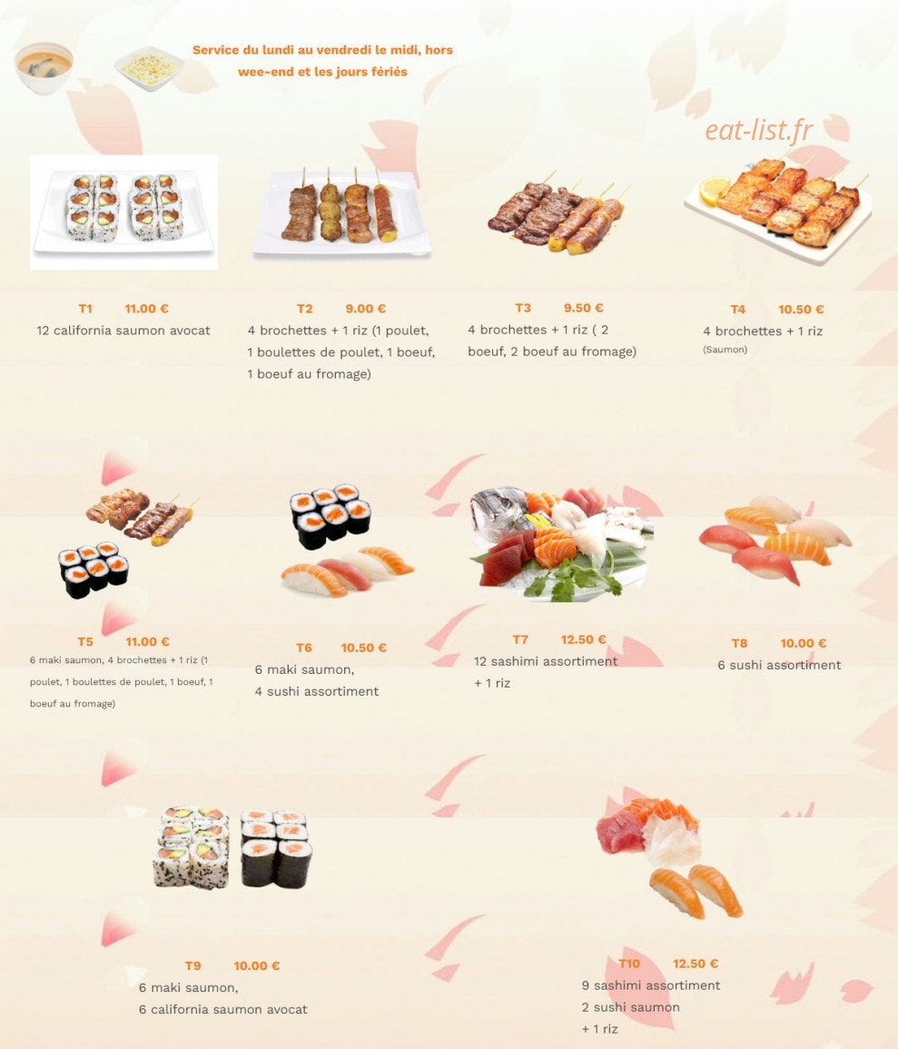 Bo sushi — carte page 12