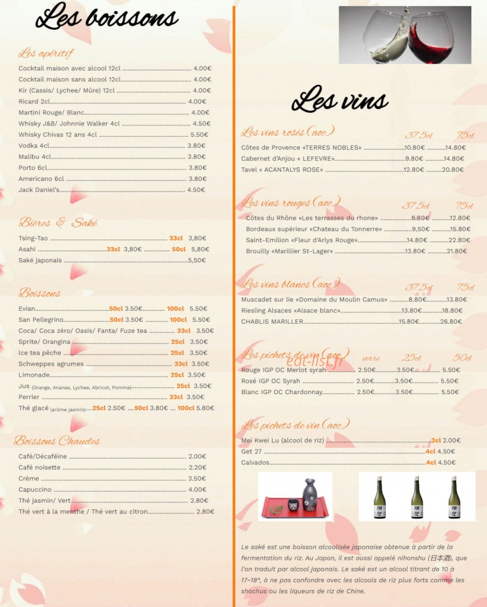 Bo sushi — carte page 14