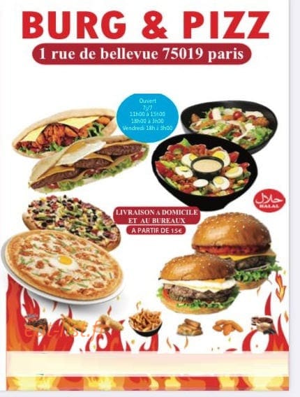 Burg & Pizz — carte page 1