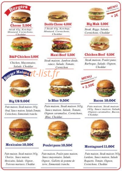 Burg & Pizz — carte page 3