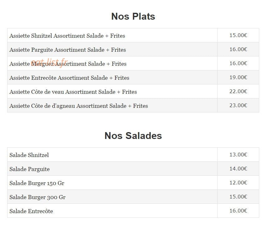 Burger's Bar Manin — carte page 3