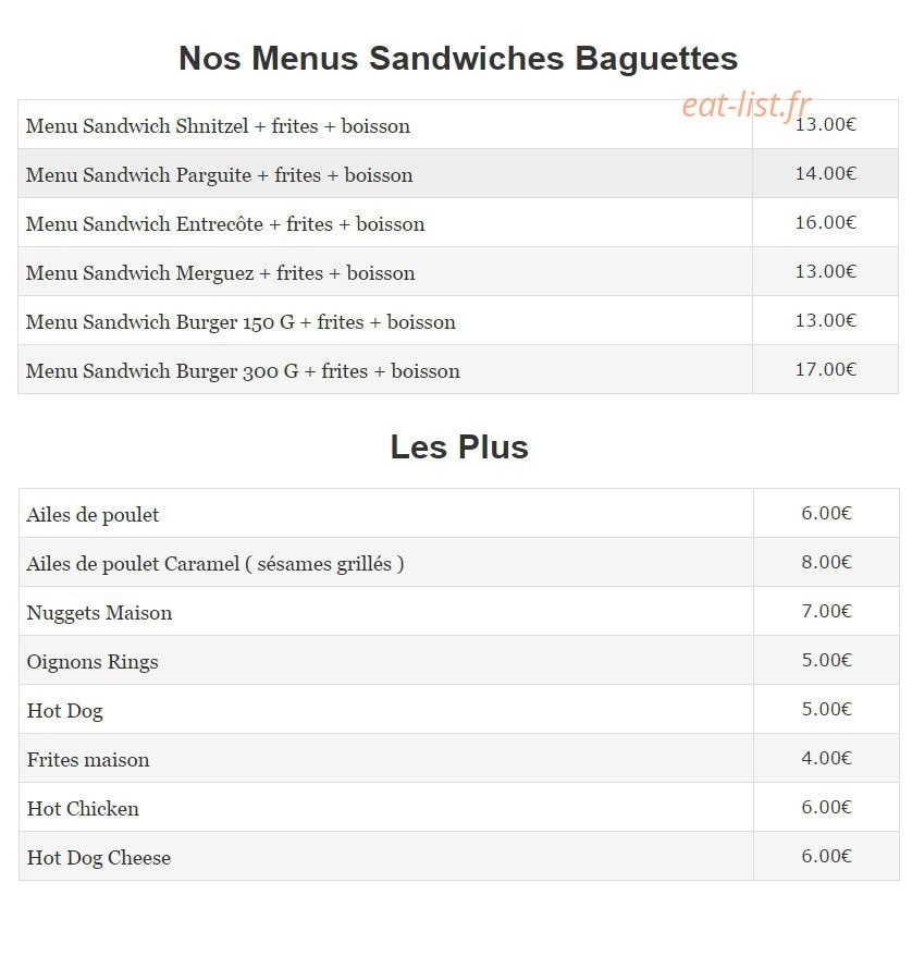 Burger's Bar Manin — carte page 4
