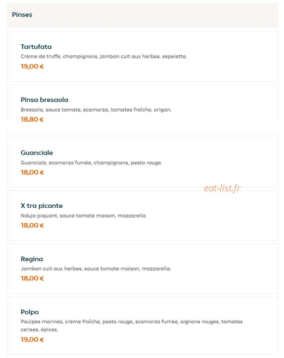 Caffe Marzetto — carte page 1