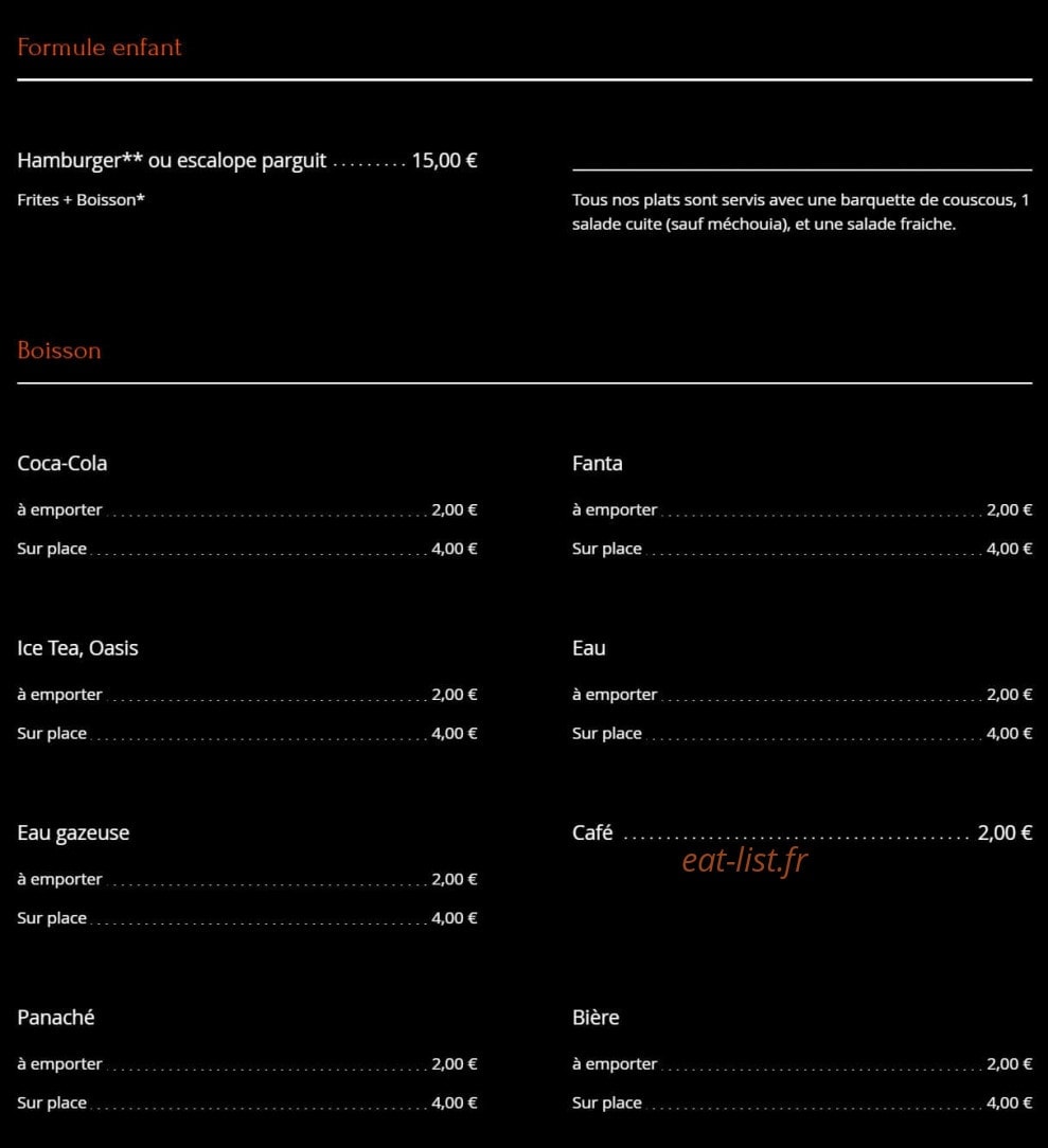 Canal Grill — carte page 3