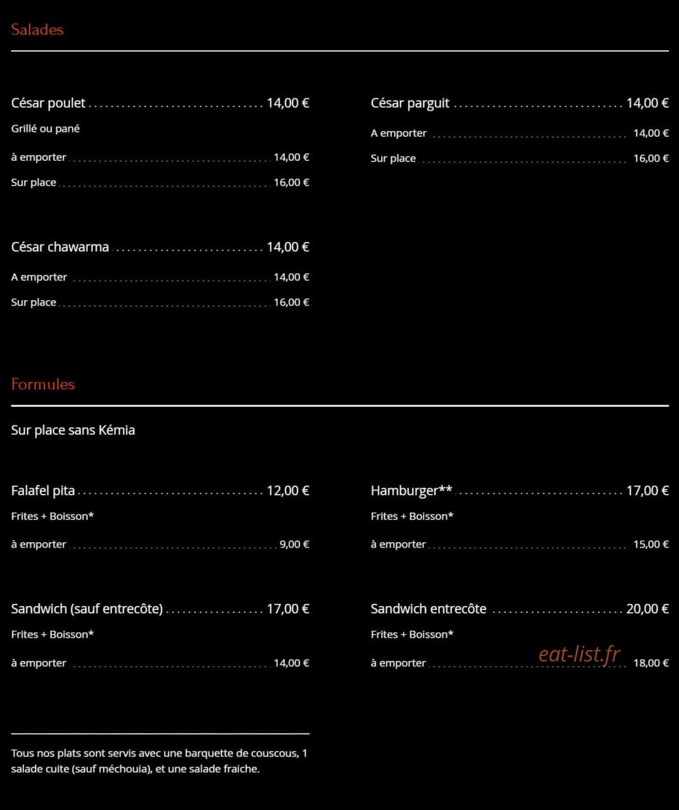 Canal Grill — carte page 2