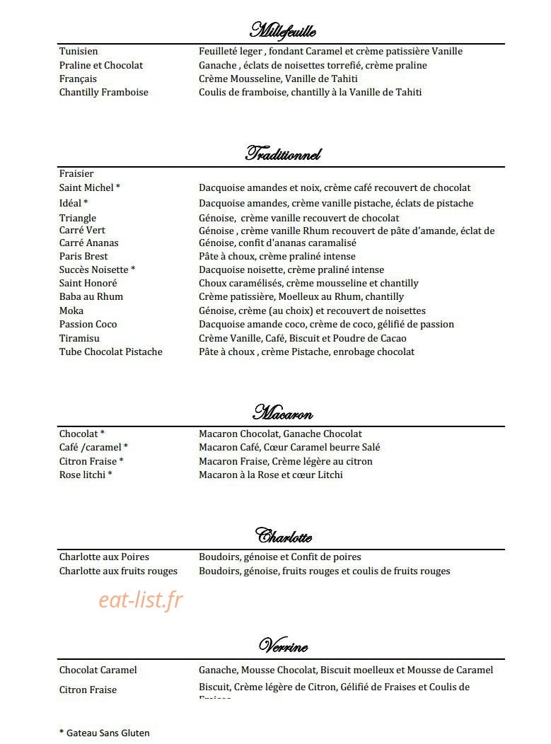 Charles Traiteur — carte page 5