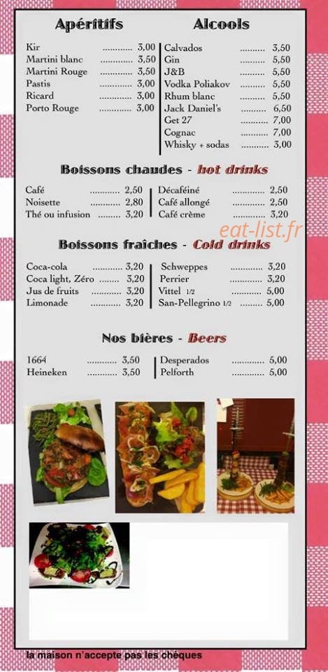 Chez Arnaud — carte page 6