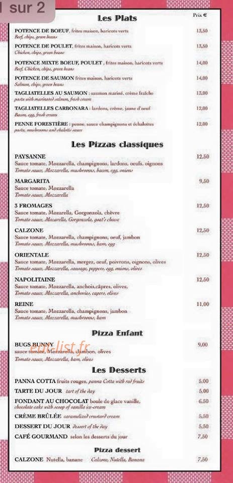 Chez Arnaud — carte page 3