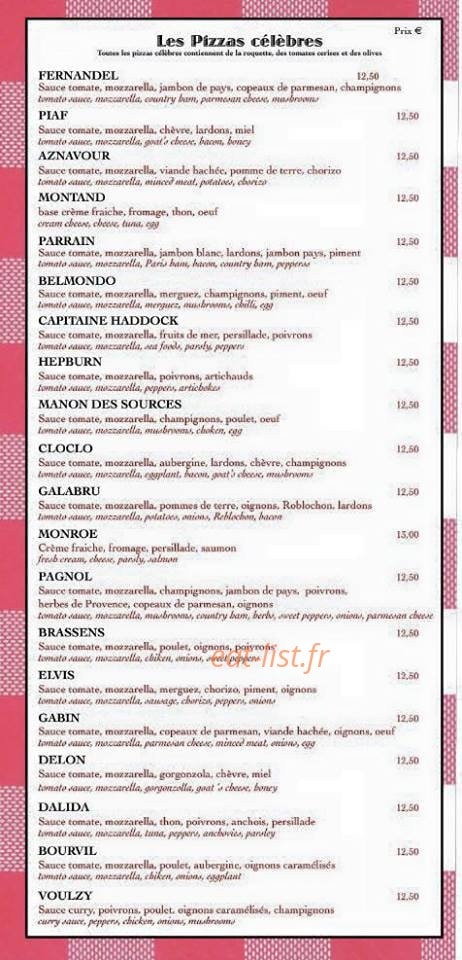 Chez Arnaud — carte page 4