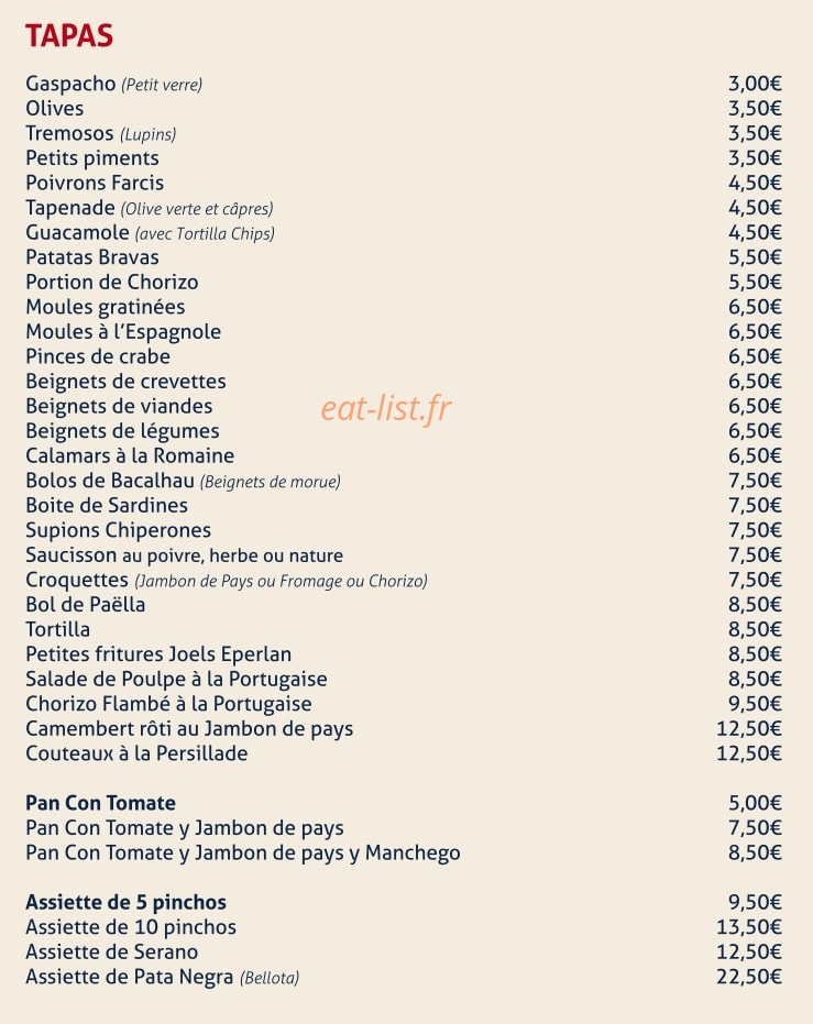 Chez Prada — carte page 2