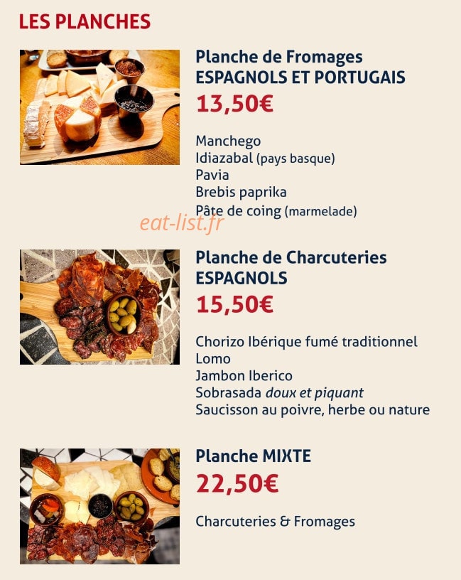 Chez Prada — carte page 1