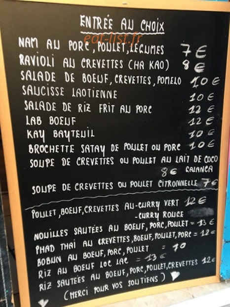 Chez Sommay — carte page 1