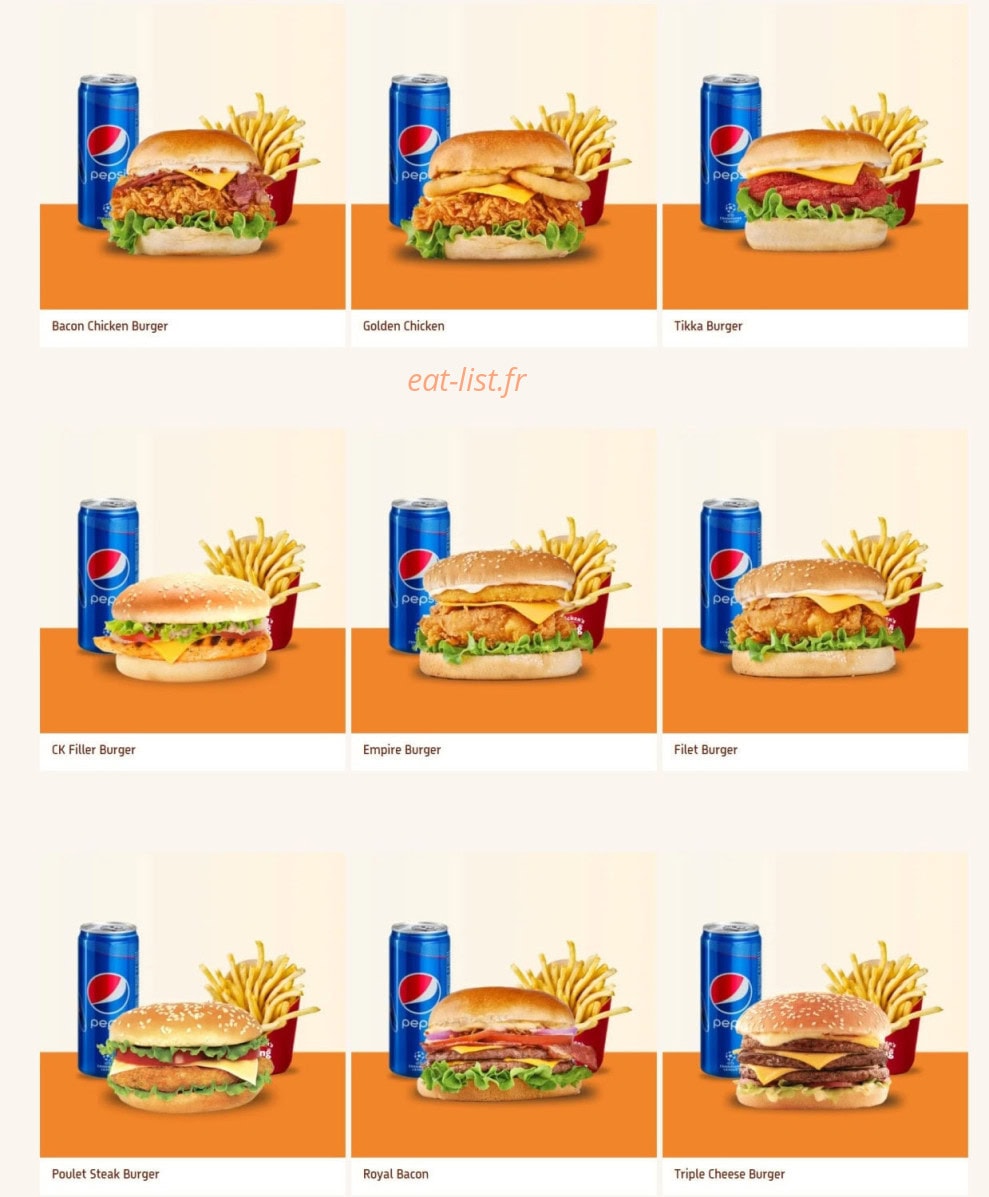 Chicken's King — carte page 3