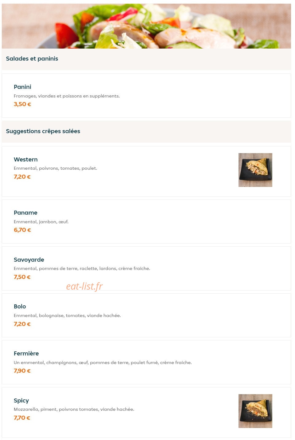 Crep'R — carte page 1