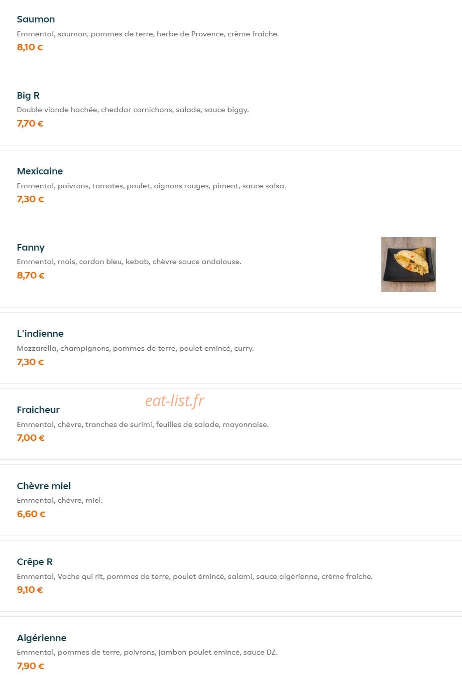 Crep'R — carte page 2