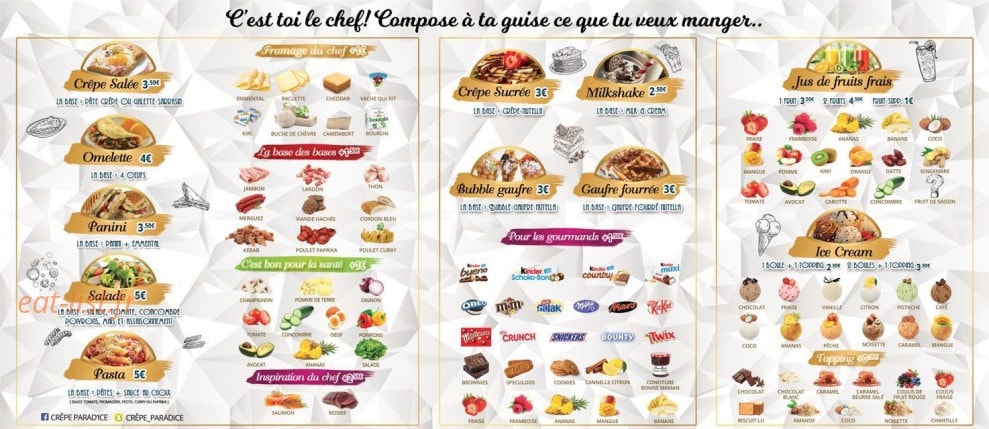 Crêpe Parad'ice — carte page 1