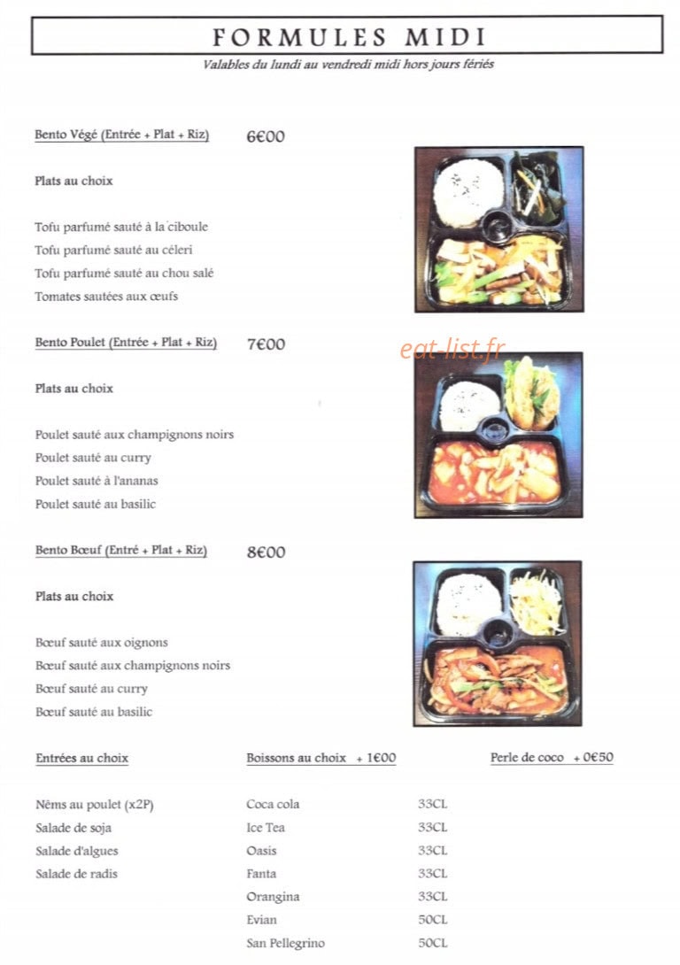 Double Bonheur — carte page 2