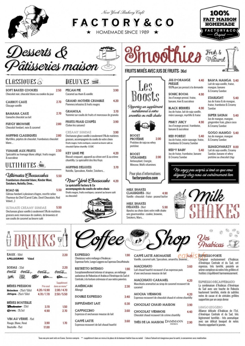 Factory & Co — carte page 2