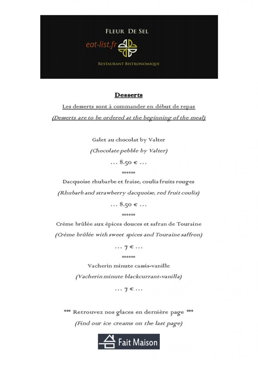 Fleur De Sel — carte page 5