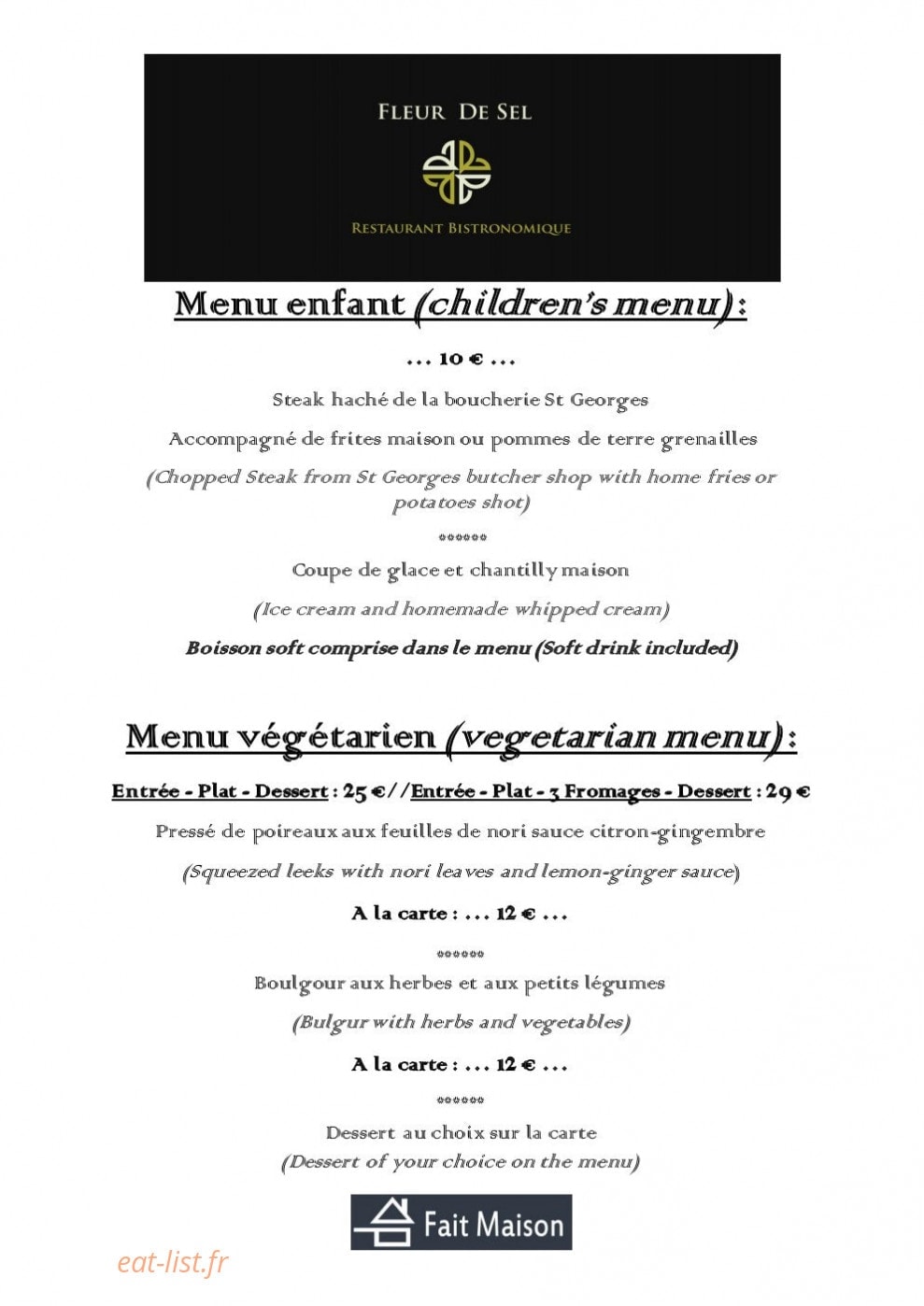 Fleur De Sel — carte page 6