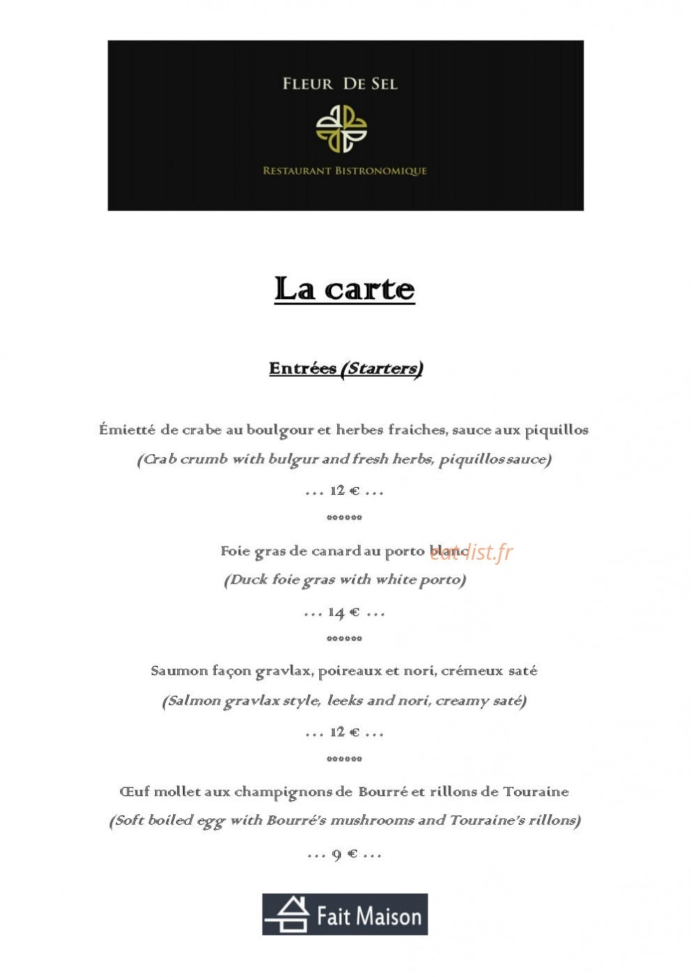 Fleur De Sel — carte page 2
