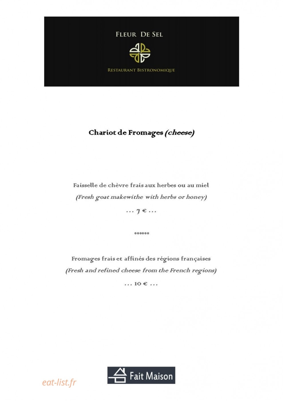 Fleur De Sel — carte page 4