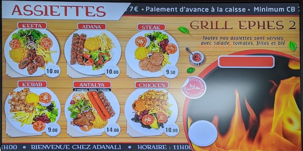 Grill Ephes 2 — carte page 1